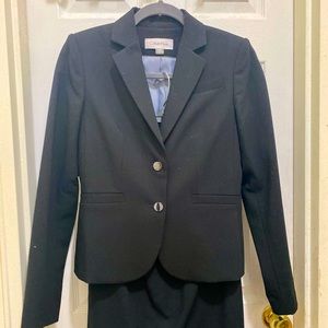Black Calvin Klein skirt suit